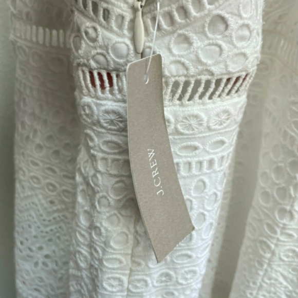 J. Crew White Halter Eyelet Cotton Dress Size 2 - Picture 5 of 5